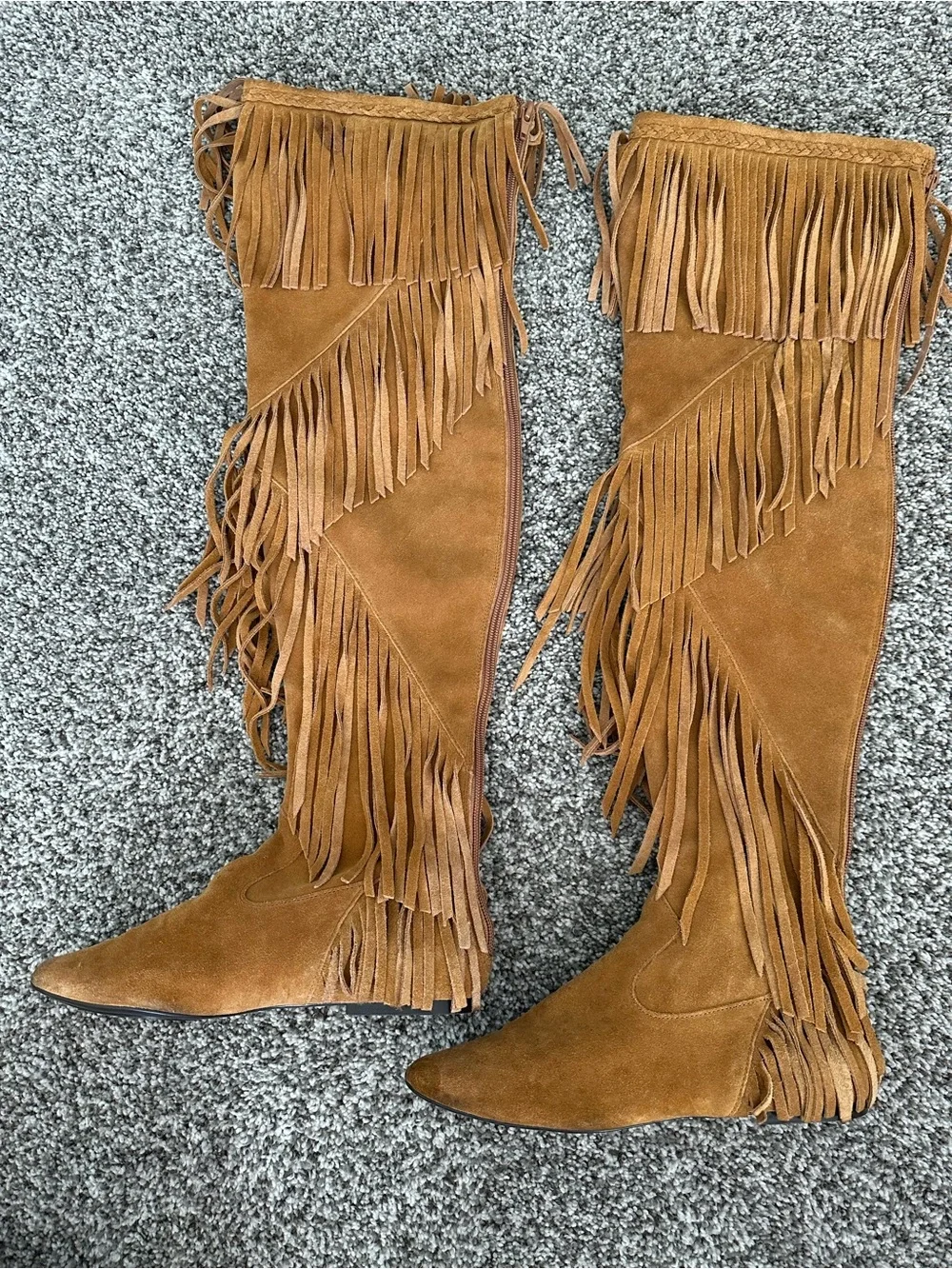 Sam Edelman Over-the-knee Utah Fringe Boots 6
